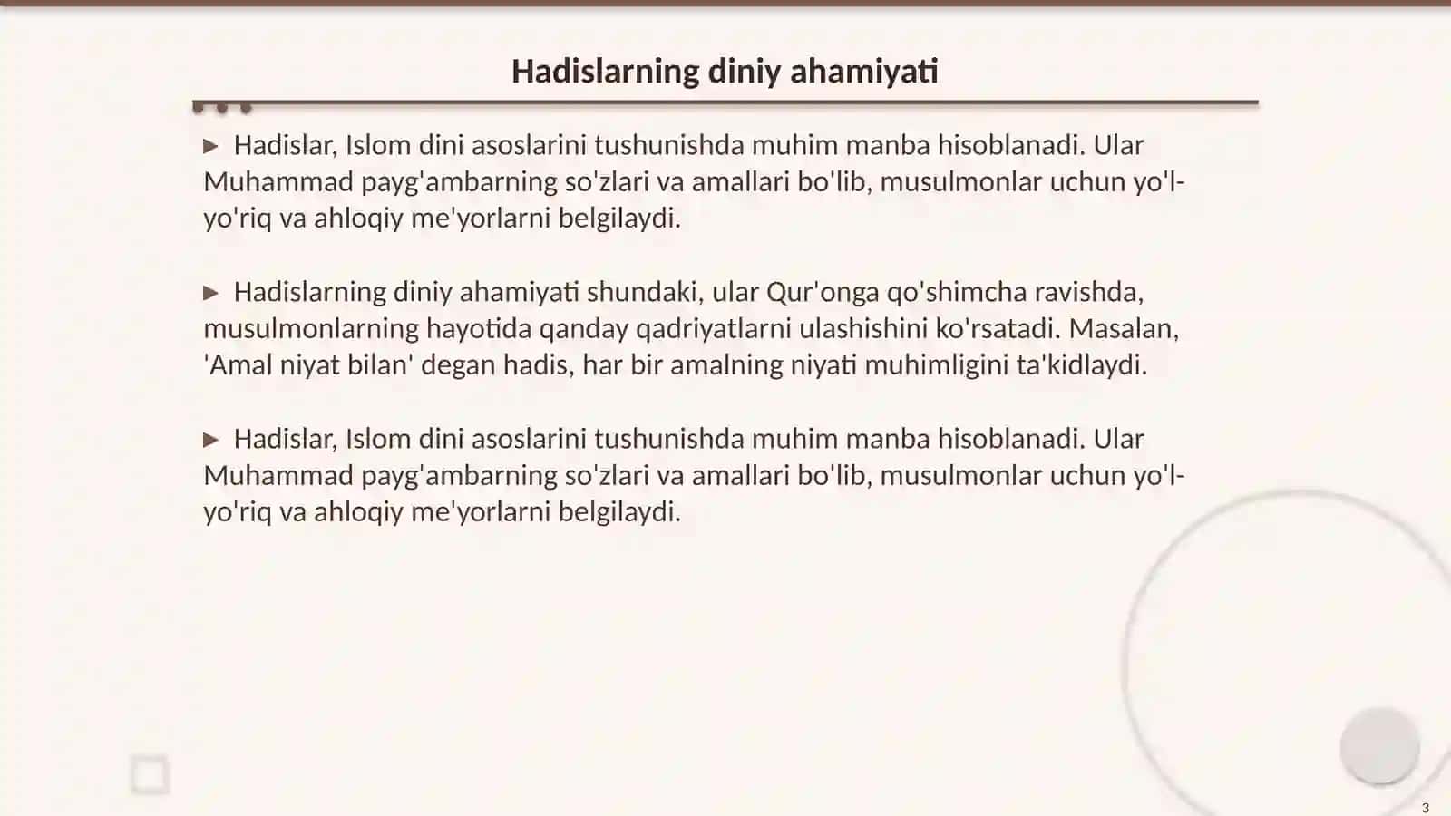 Hadislarda milliy va diniy qadriyatlarning aks etishi 3
