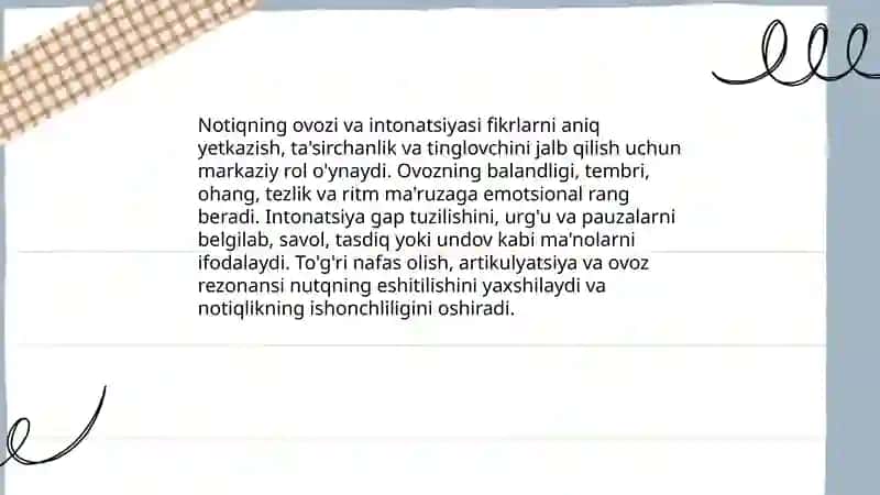 Notiq v notiqlikning oʻziga xos xususiyatlari 3