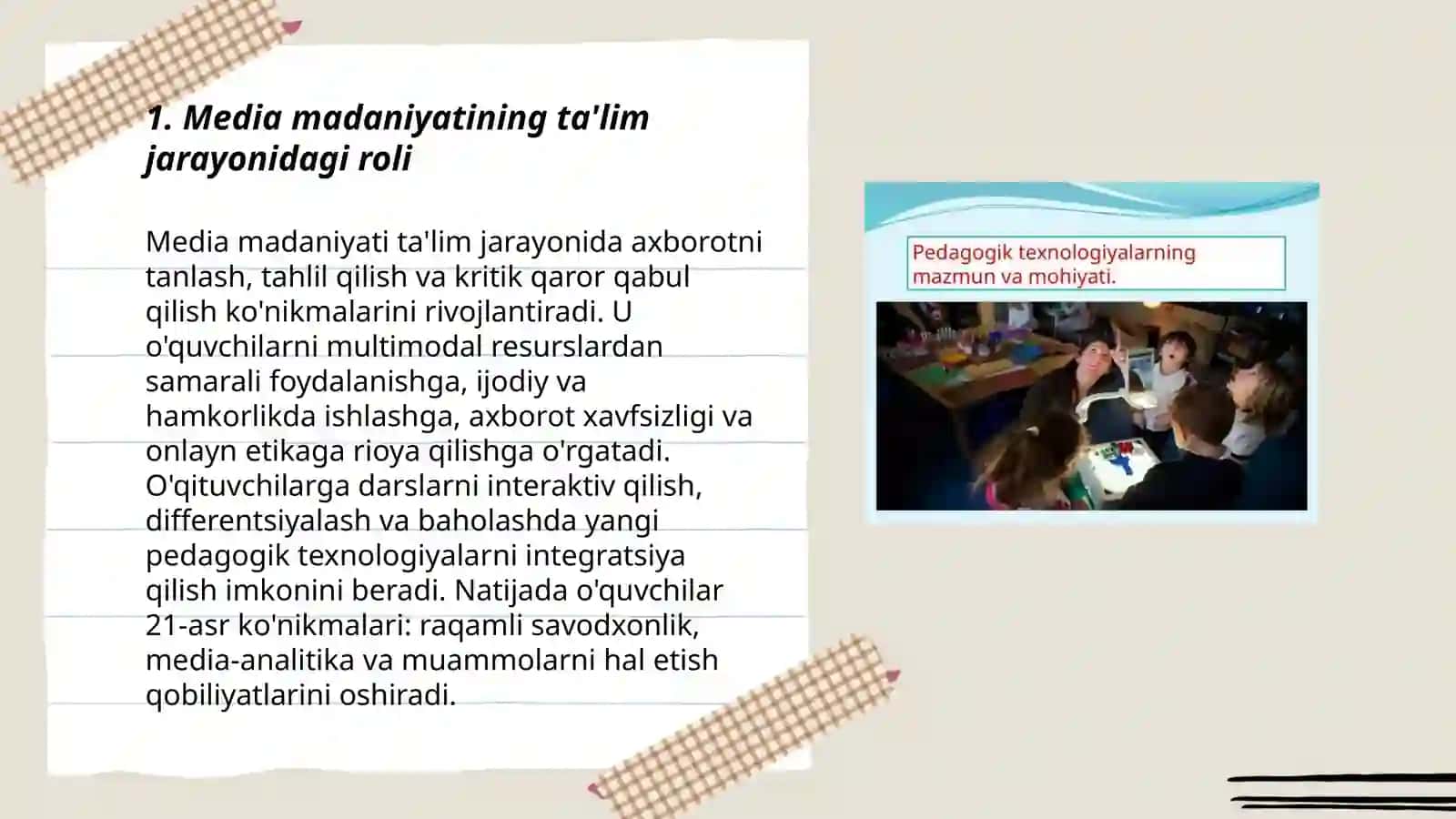 Media madaniyat va innovatsion pedagogik texnologiyalar 3