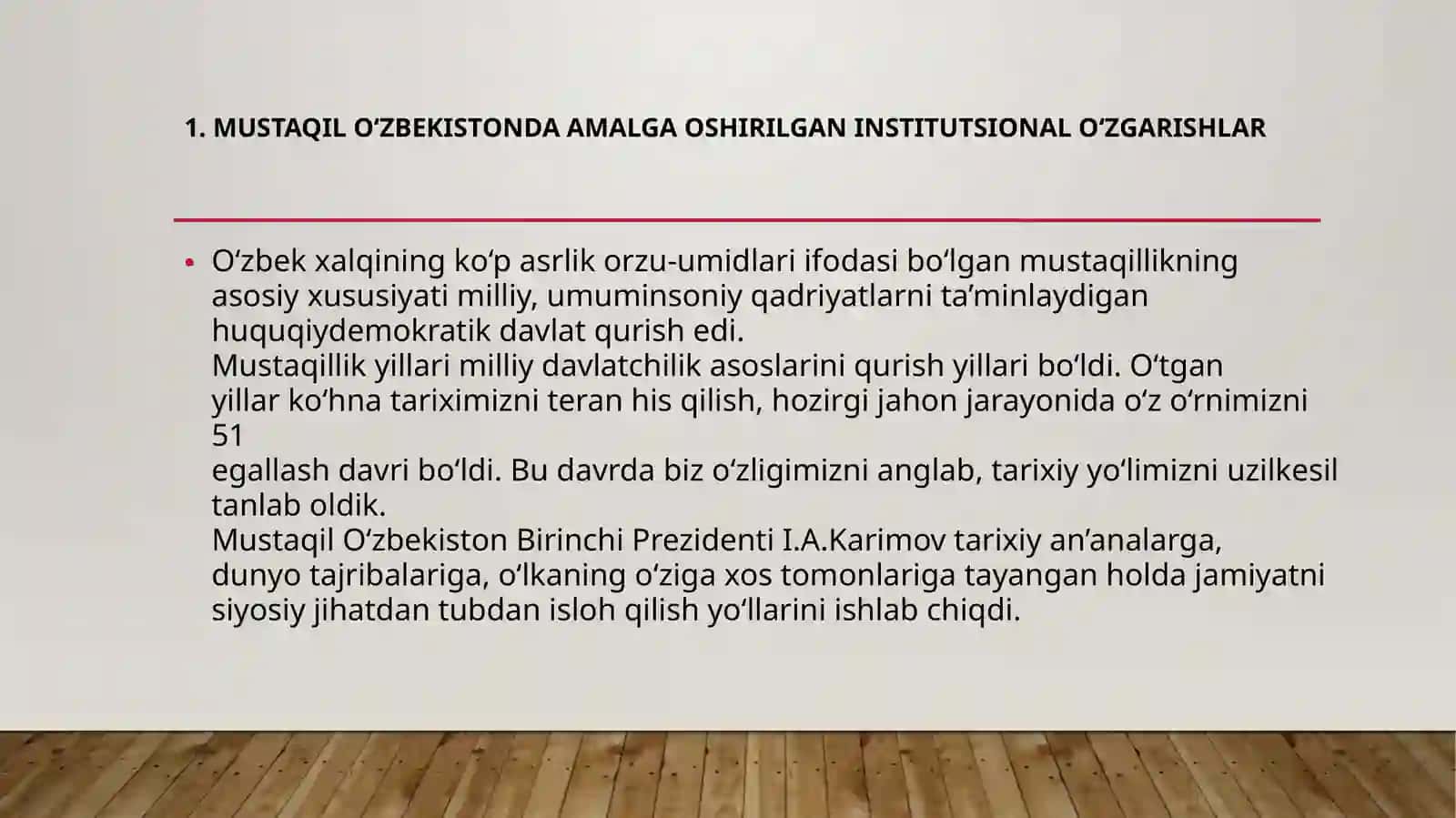 HUQUQIY DEMOKRATIK DAVLAT VA FUQAROLIKJAMIYATI ASOSLARINING BARPO ETILISHI 3