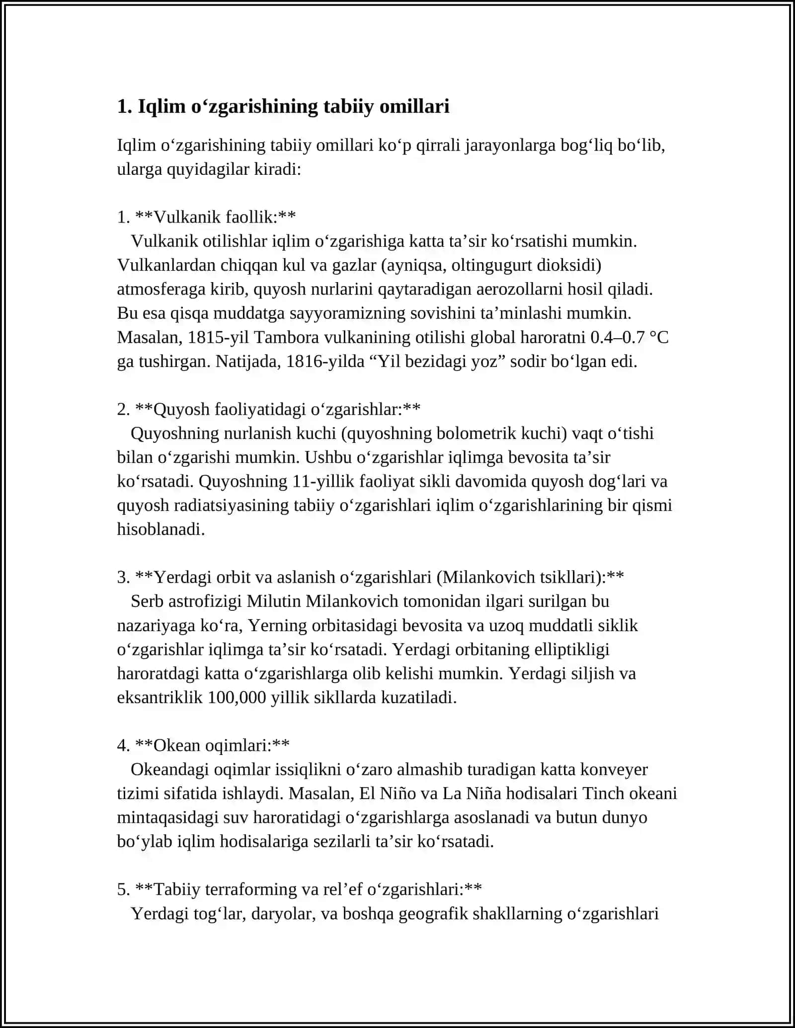 MARKAZIY OSIYODA GLOBAL IQLIM OʻZGARISHI SABABLARI 3
