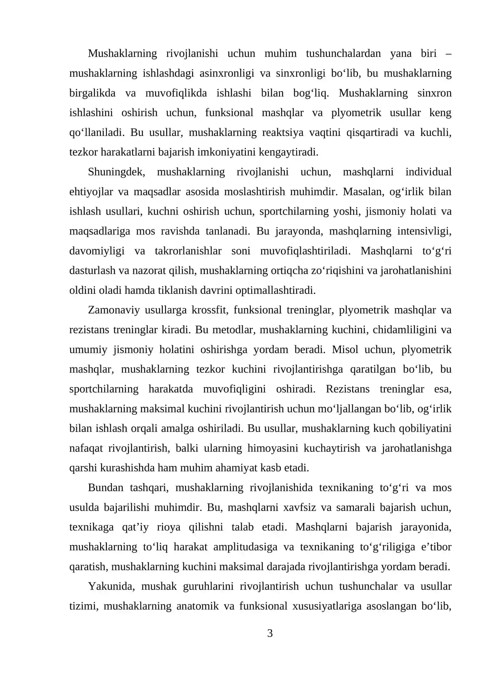 Mushak guruhlarini rivojlantirish uchun mashqlar 3