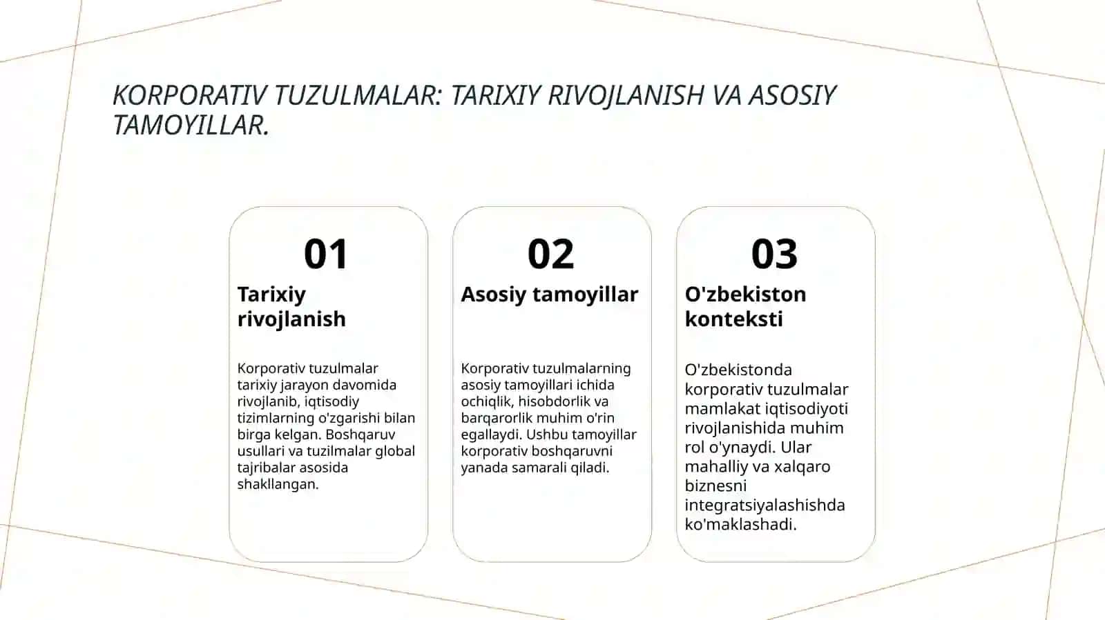 Korporativ tuzulmalar va ularni integratsiyalashgan shakillari 3