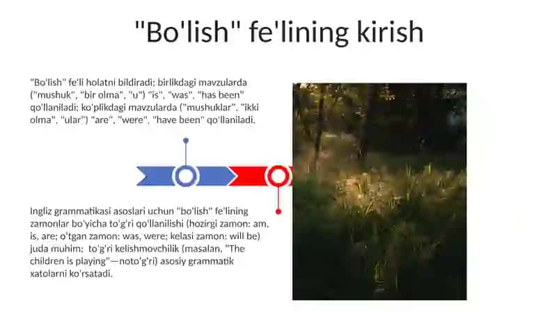 Grammar: to be +, subject 3