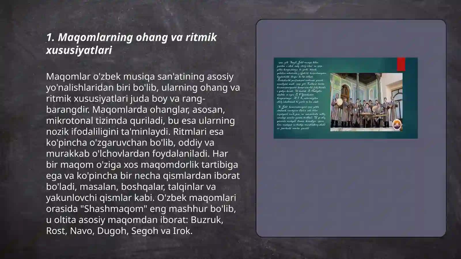 Xalq qoʻshiqlari va cholgʻu kuylari lirik musiqada ohang ritmik shakl hususiyatlari 3