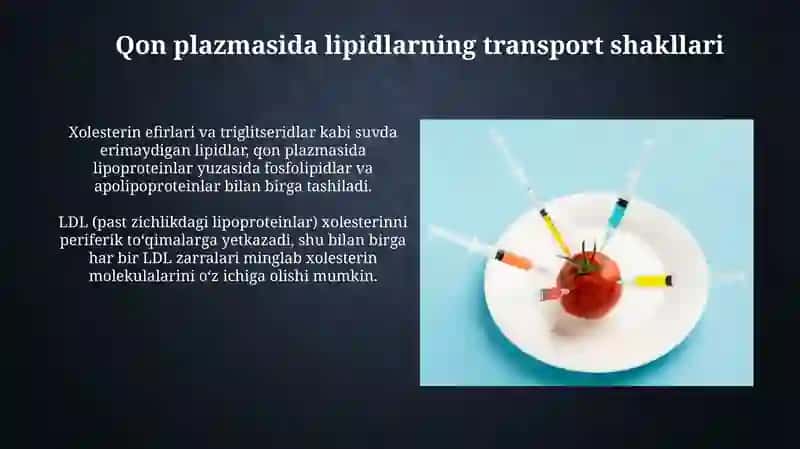 Lipidlarni tashilish shakllari 3
