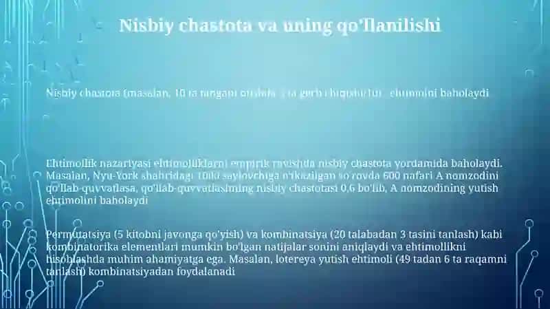 Ehtimollar nazariyasi predmeti 3