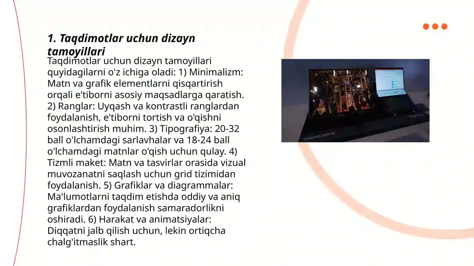 Taqdimotlarni ishlab chiqishning zamonaviy vositalari 3