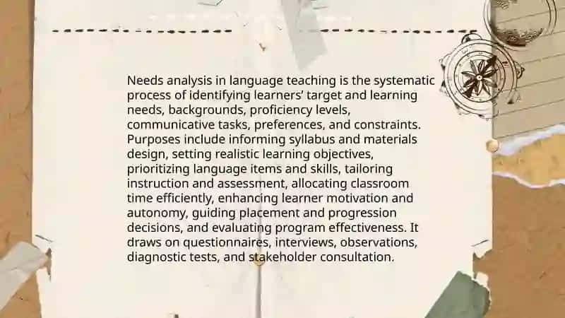 Needs Analysis and Learners Assessment 3