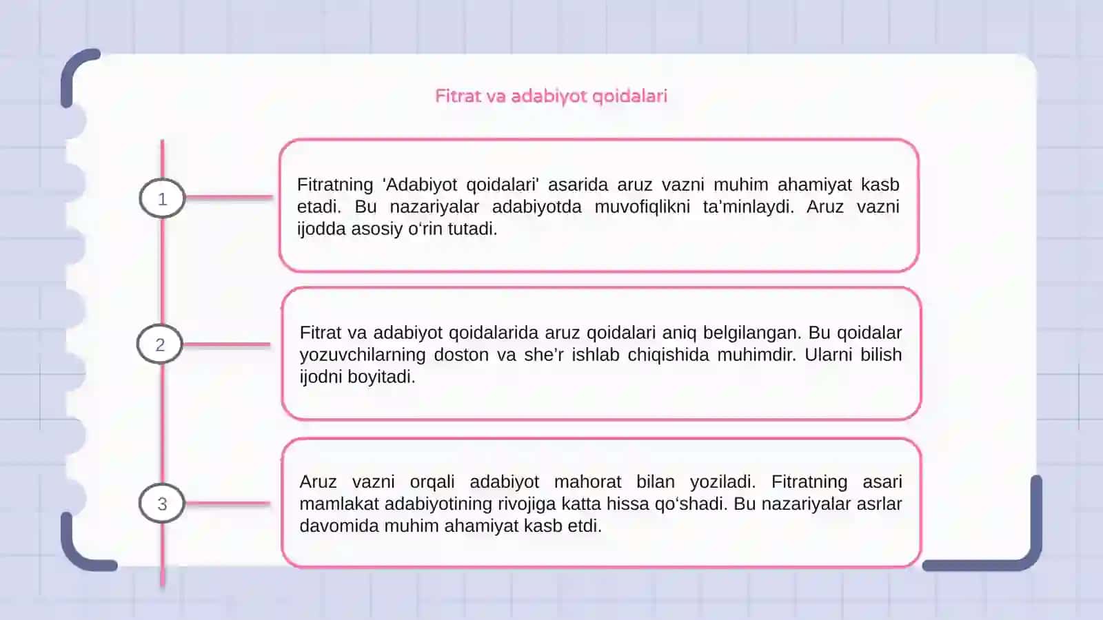 Fitratning "Adabiyot qoidalari" asarida aruz vazni 3