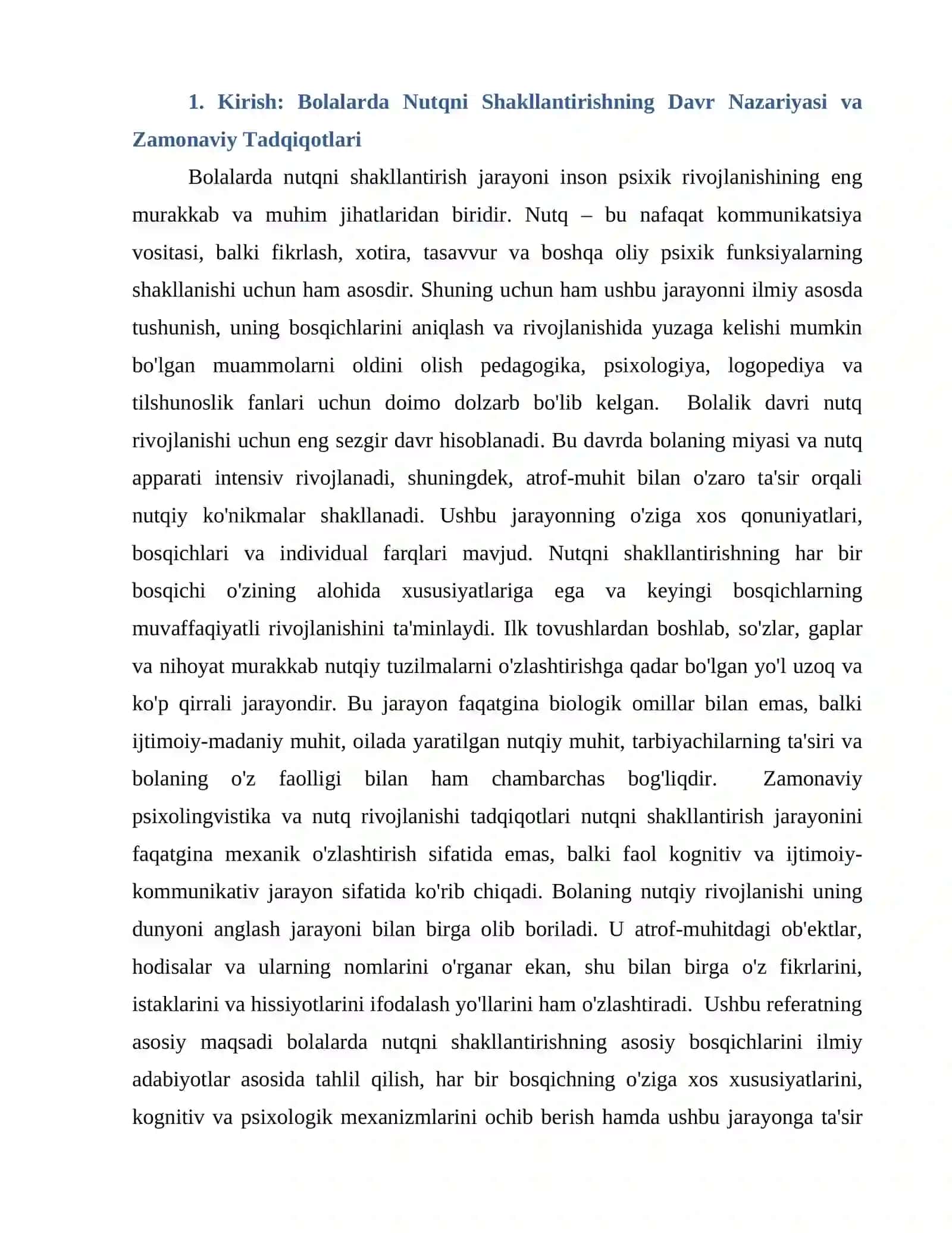 Bolalarda Nutqni Shakllantirishning Bosqichlari va Psixolingvistik Asoslari 3