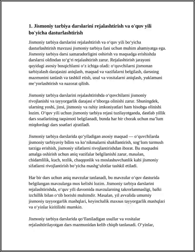 Jismoniy tarbiya darslarini o'tkazish uslubiyati 3