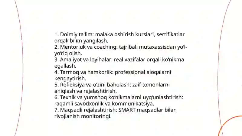 Professional rivojlantirish va kasbiy hayotdagi munosabatlar 3