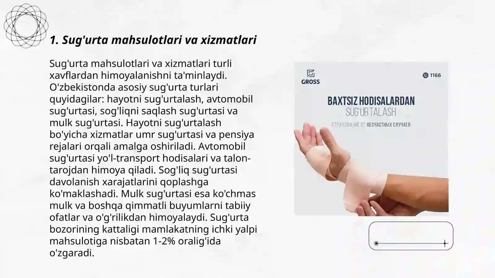 Sug'urta mahsulotlari va xizmatlari 3