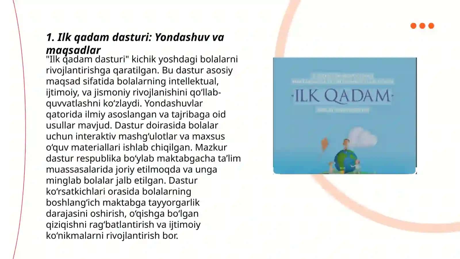 Ilk qadam dasturi 3