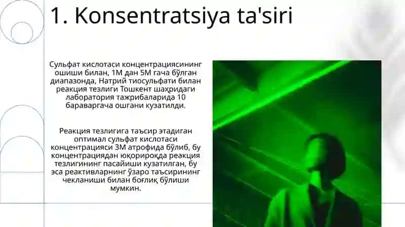 Natriy tiya sulfatni,sulfat kislota bilan tasirlanishi 3