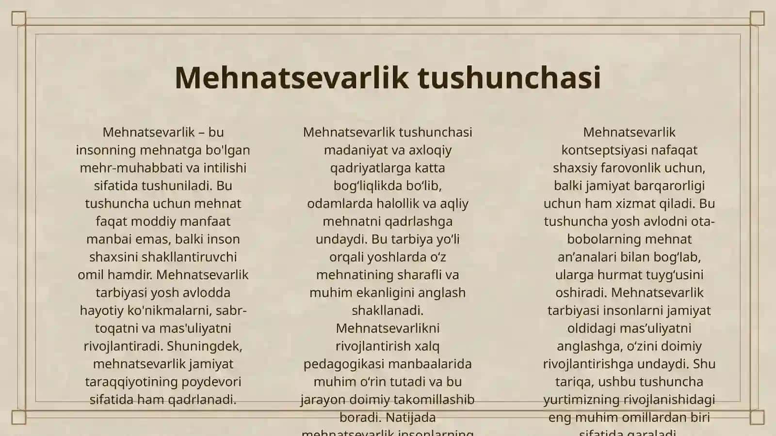 XALQ PEDAGOGIKASI MANBALARIDA MEHNATSEVARLIK TARBIYASI 3