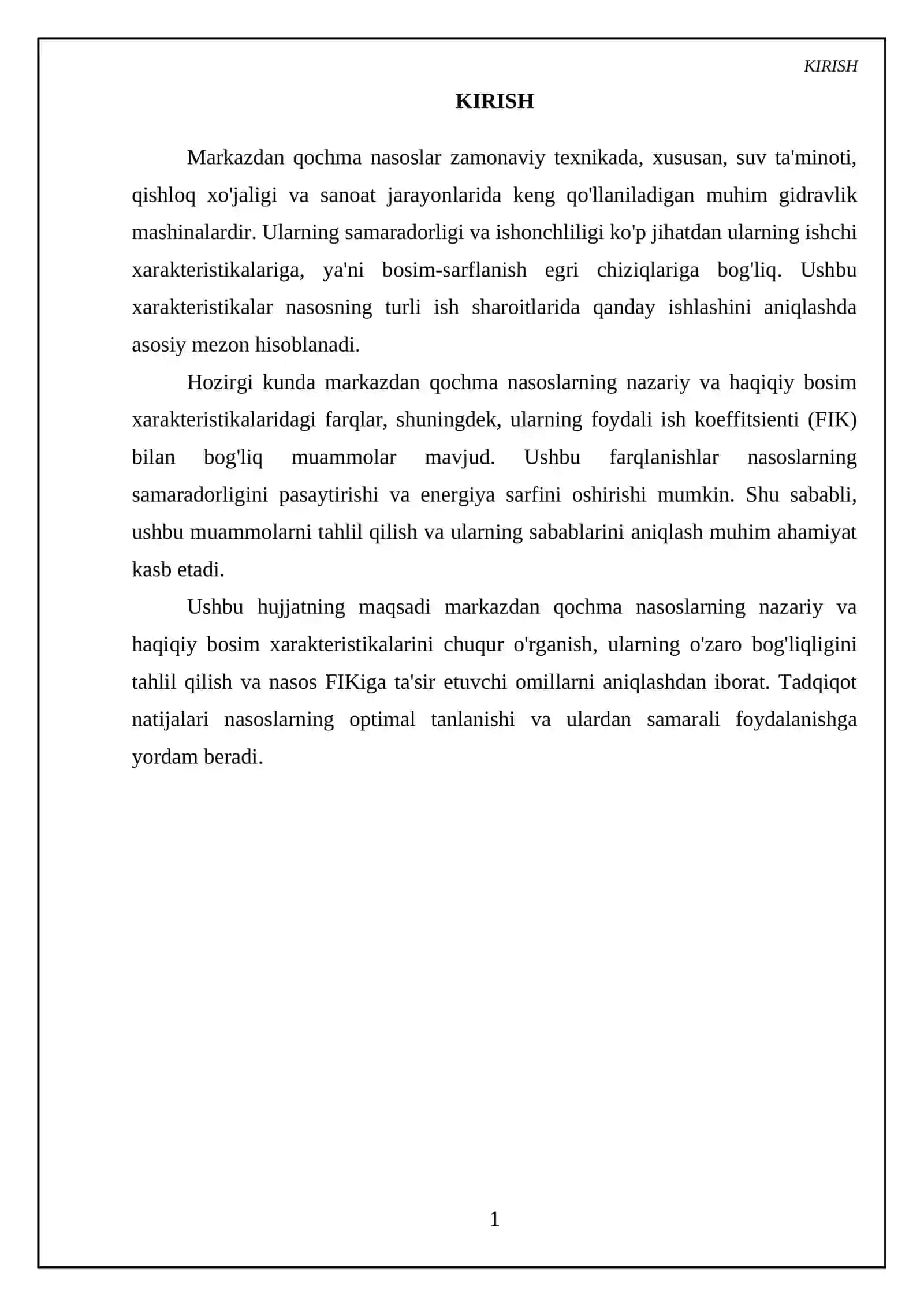 Markazdan qochma nasoslarning xarakteristikalari 3