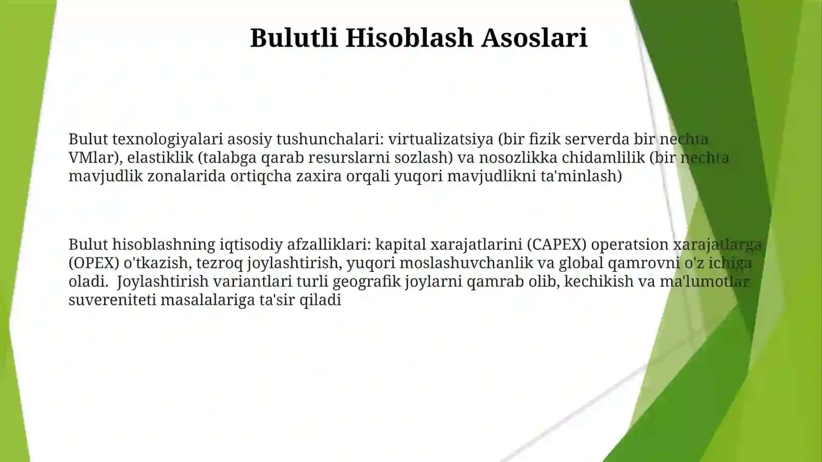 Bulutli hisoblashlar (Cloud computing) va ularning asosiy tushunchalari 3
