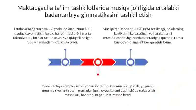 Ertalabki badantarbiya gimnastikani musiqa tarzda tashkil etish 3