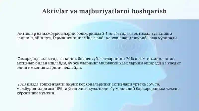 Savdo Korxonalari va Tashkilotlarining Moliyaviy Tahlili 3