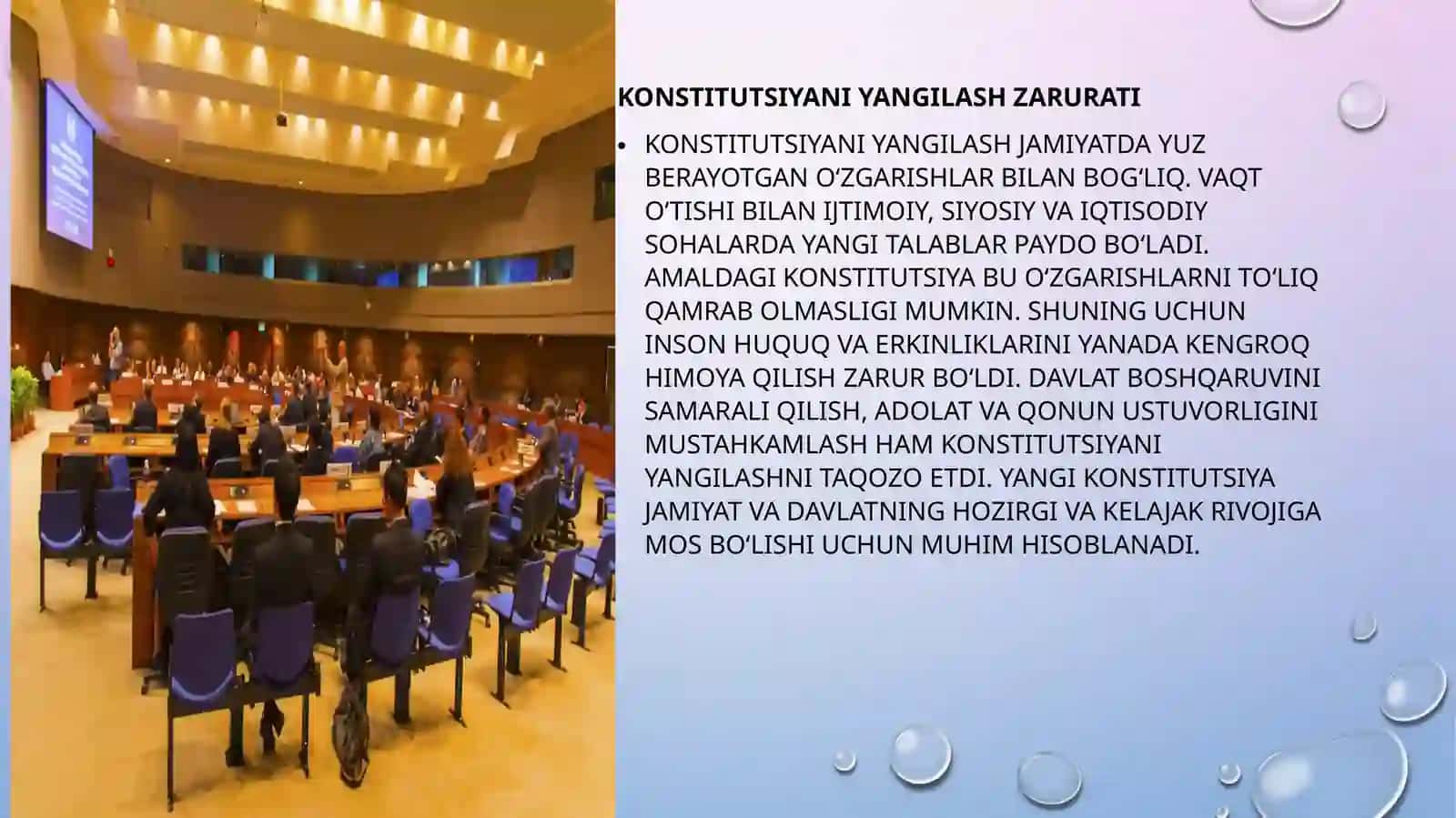 Yangi tartibdagi Oʻzbekiston Konstitutsiyasining zarurati va mohiyati 3