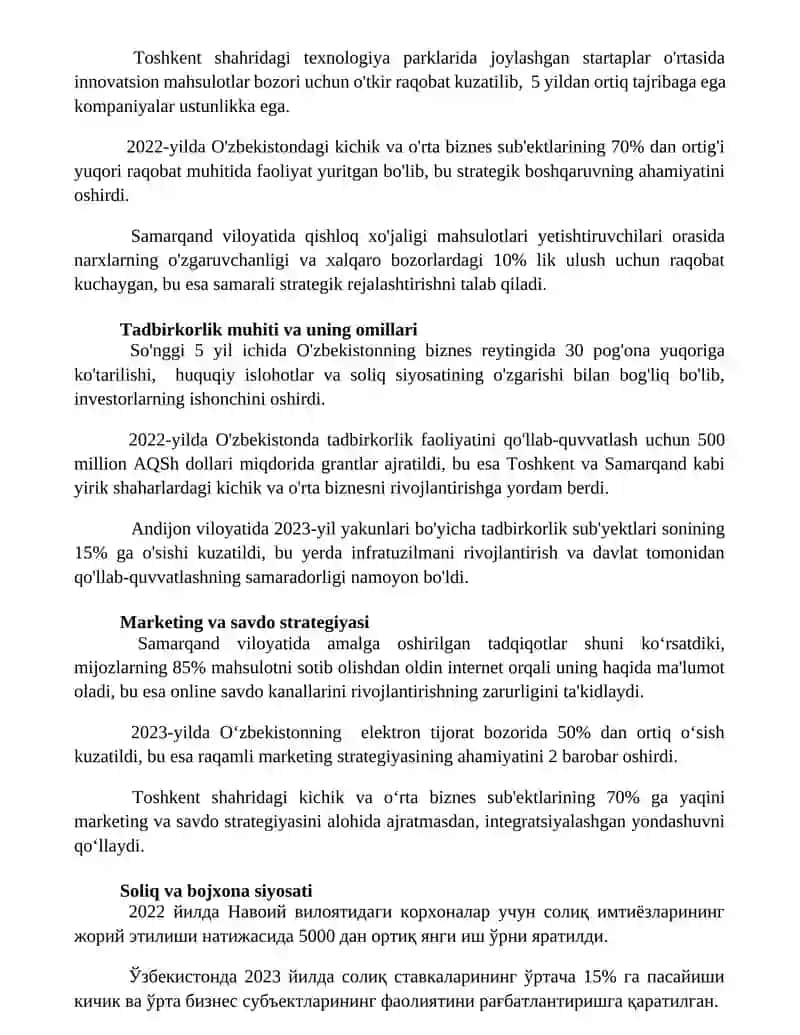 Biznes va tadbirkorlik muhiti 3