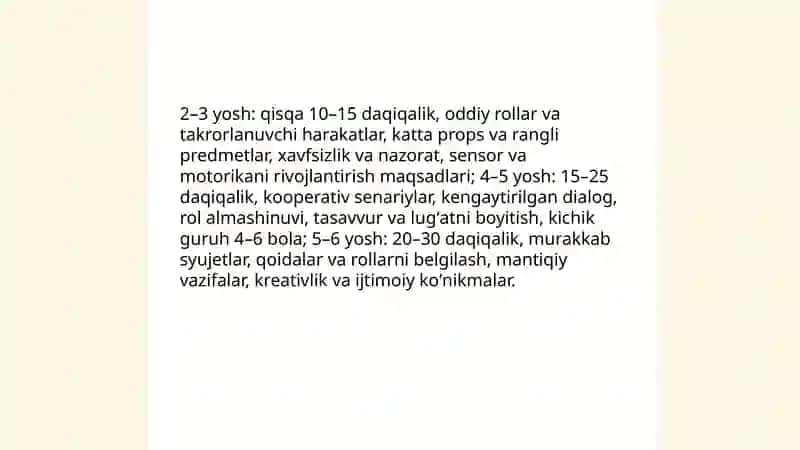 Maktabgacha yoshdagi bolalar uchun syujetli _ roli oʻyinlarni loyihalashtirish 3