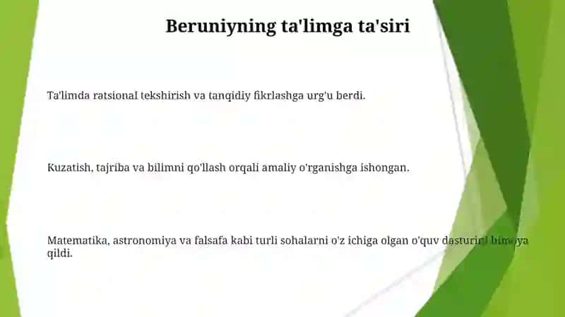 Abu rayhon Beruniy ta'lim tarbiyaviy qarashlari 3