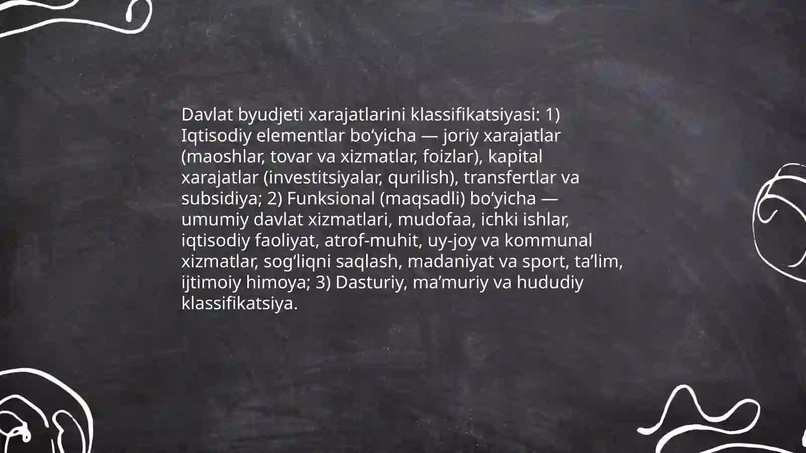 Davlat byudjeti va davlat maqsadli jamg'armalari xarajatlari hisobi 3