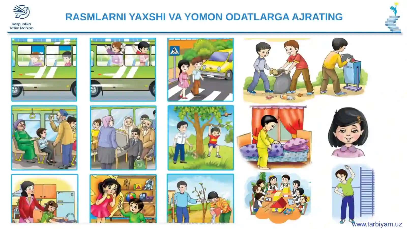 1-sinf Tarbiya YAXSHI VA YOMON ODATLAR 3