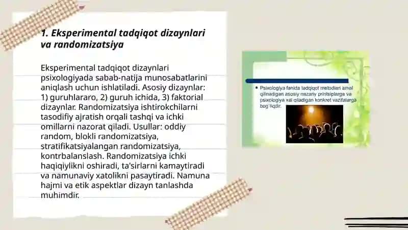Hozirgi zamon psixologiyasining tadqiqod metodlari 3