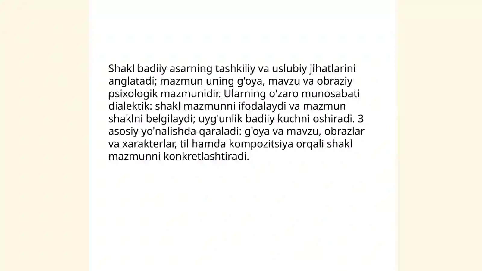 Badiiy asarda shakl va mazmun 3