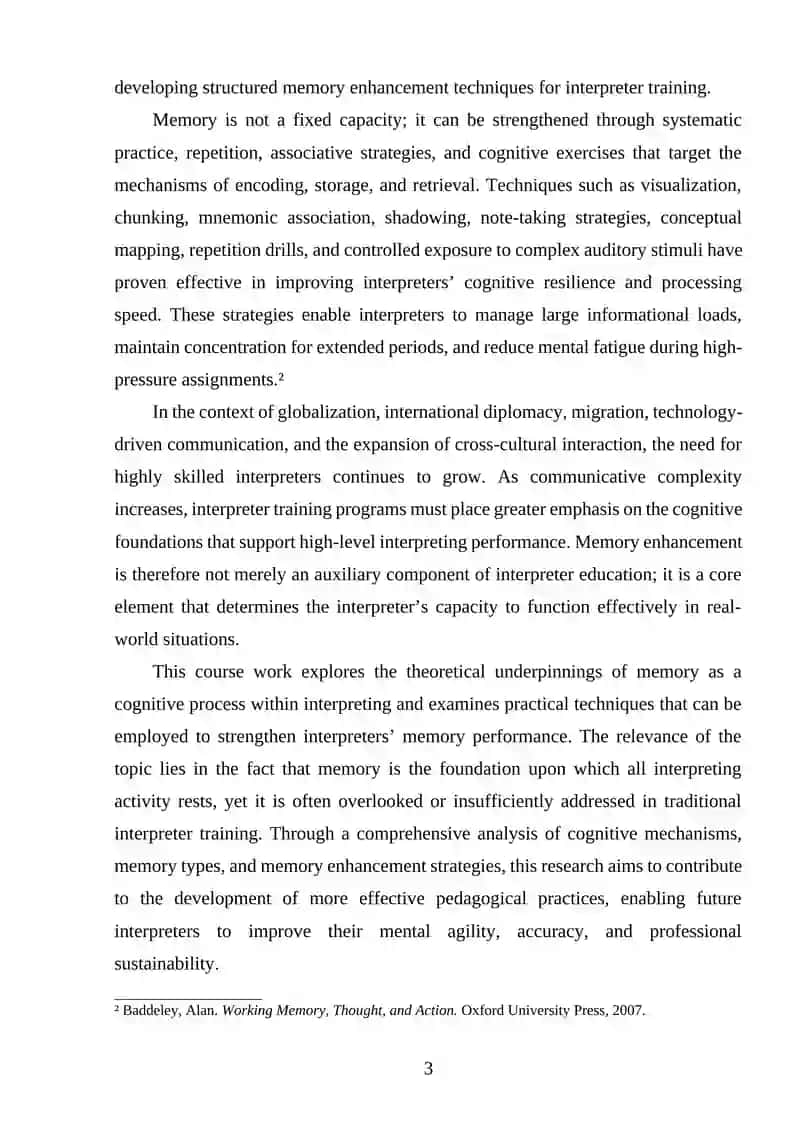 Memory Enhancement Techniques for Professional Interpreters 3