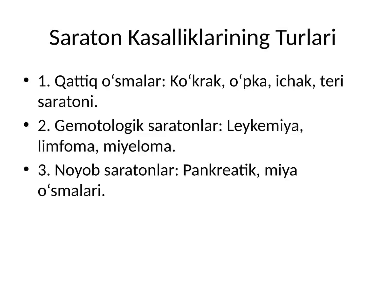 Saraton Kasalliklari 3