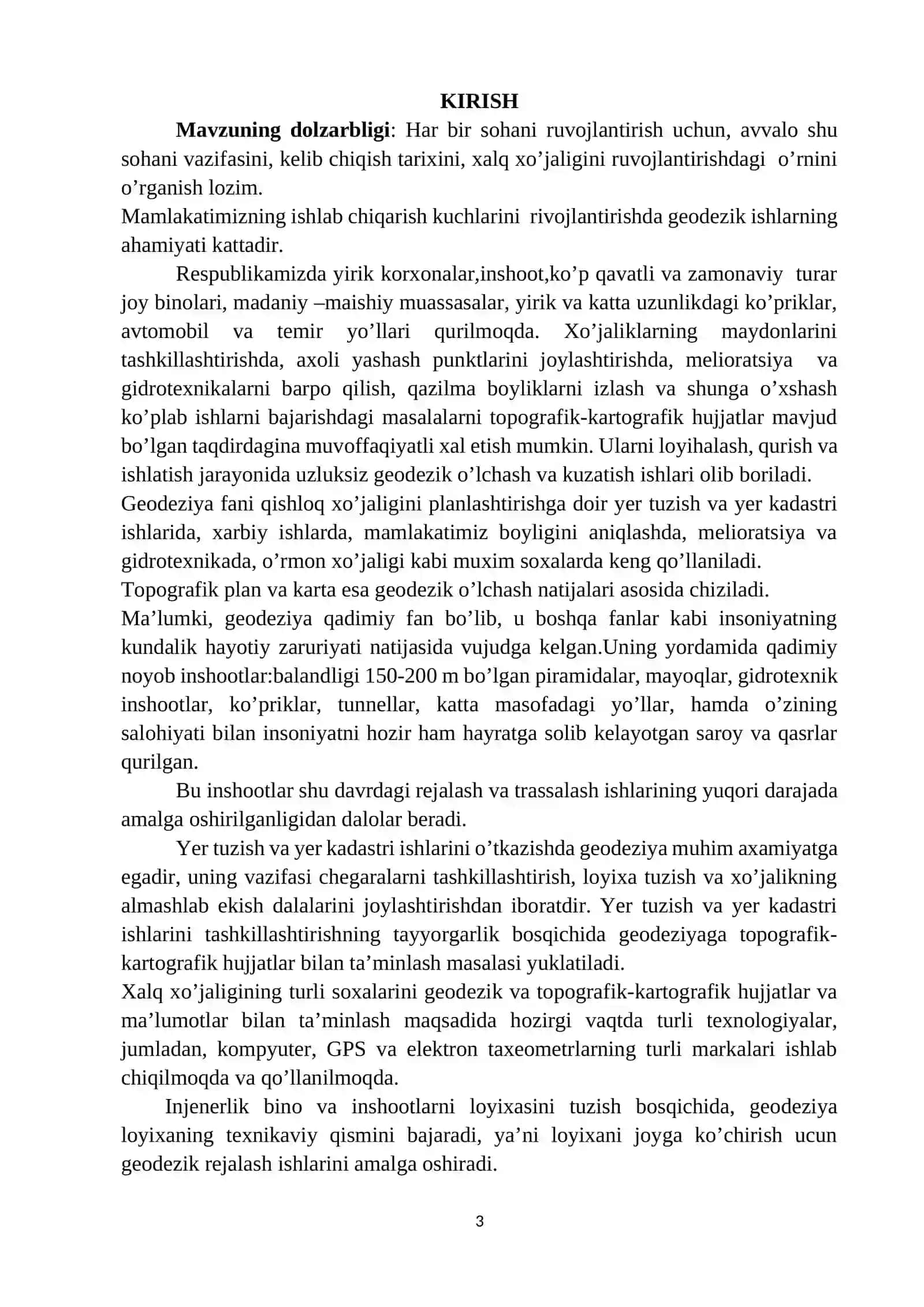Teodalit s'yomka asosini qurishda dala o'lchash ishlari 3