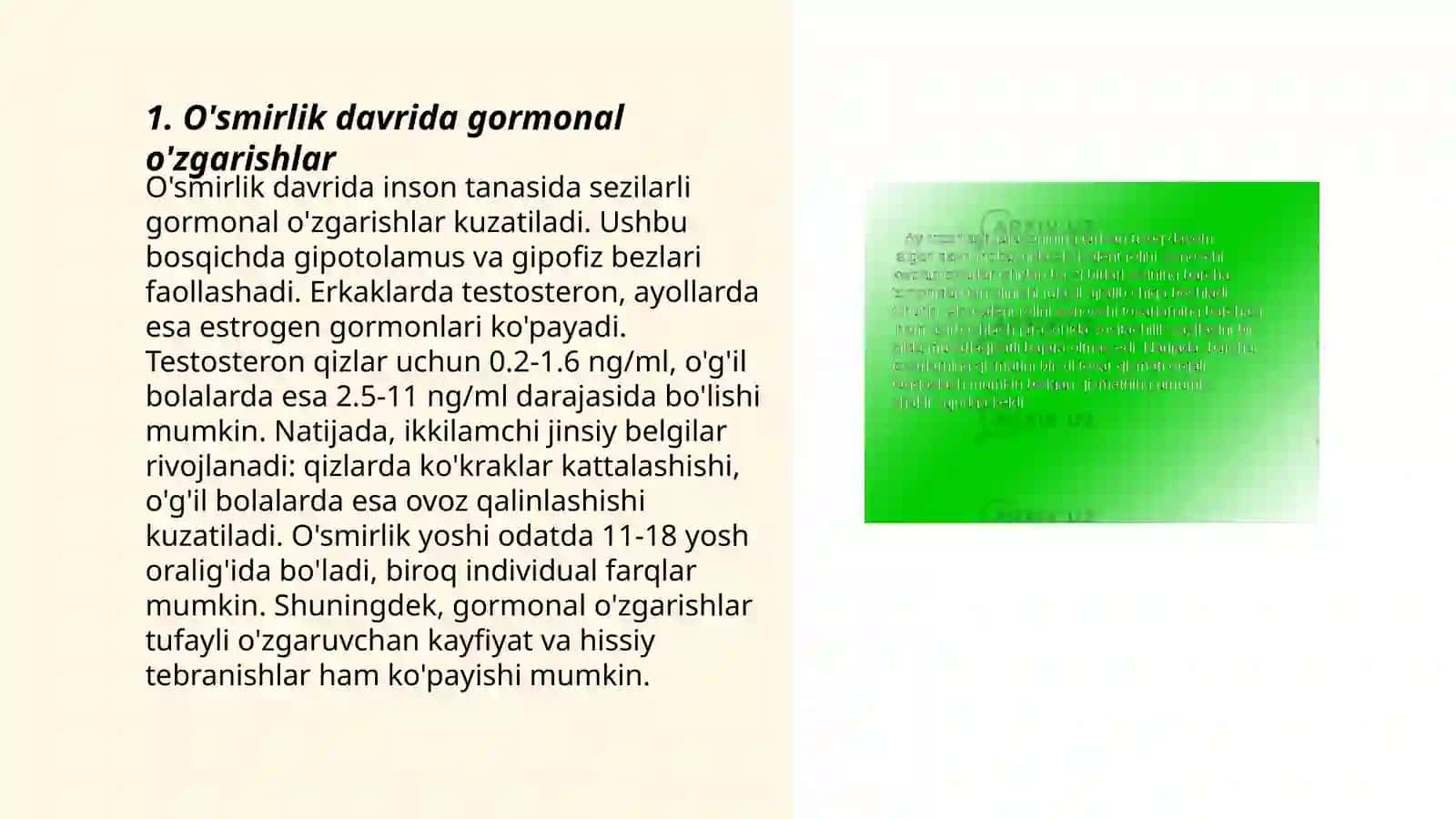 O'smirlik davri va uning xususiyatlari 3