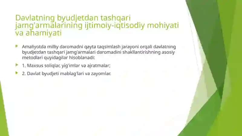 Davlat byudjetdan tashqarivamaqsadli jamg'armalari 3