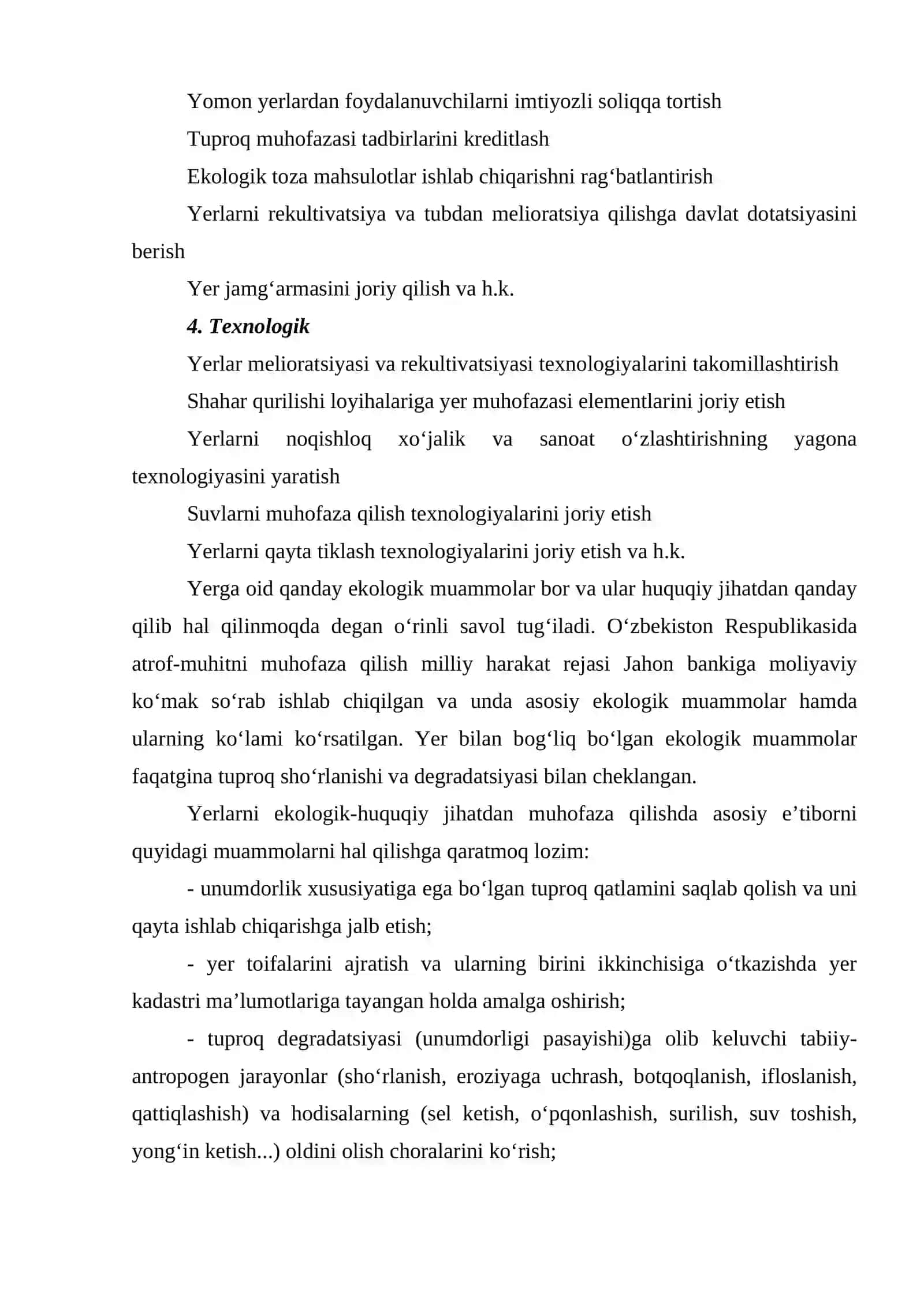 Yer muammolari va ularni yechish yo‘llari 3