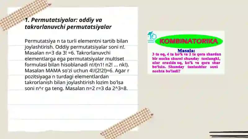 Qiziqarli kombinatorika 3