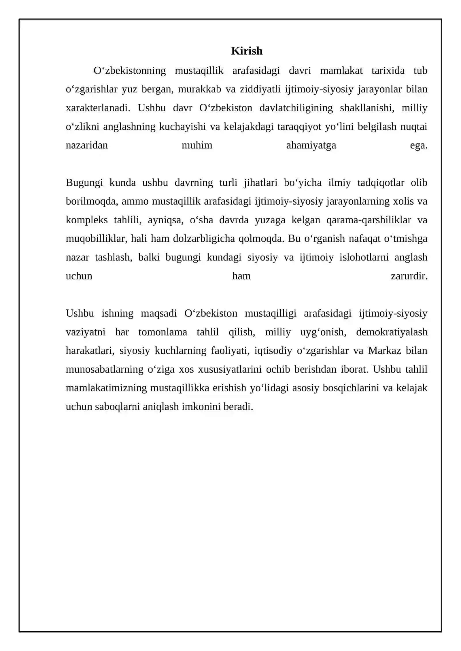 Mustaqillikka erishish arafasida O'zbekistondagi ijtimoiy-siyosiy jarayonlar 3