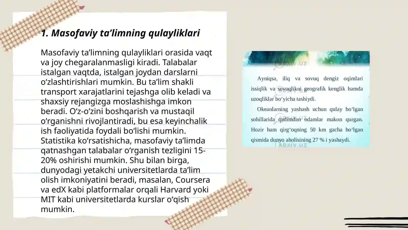 Masofaviy ta’limning imkoniyatlari va afzalliklari 3