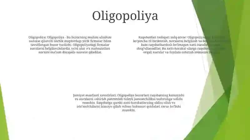 Monopoliya va Oligopoliya 3
