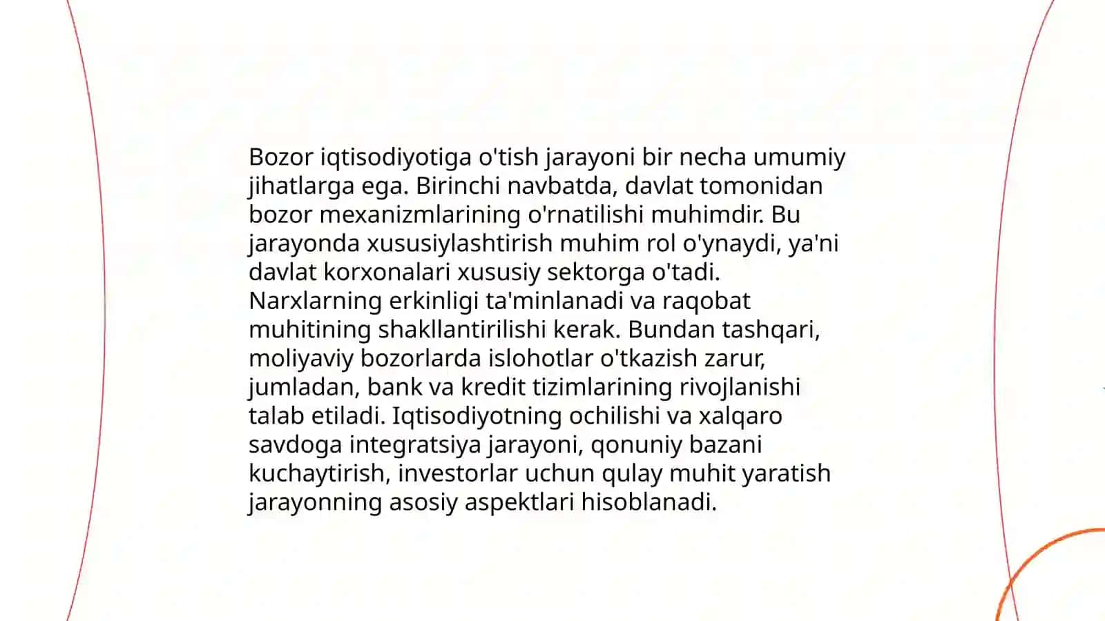 O‘ZBEKISTONDA BOZOR IQTISODIYOTIGA O’TISHNING 3