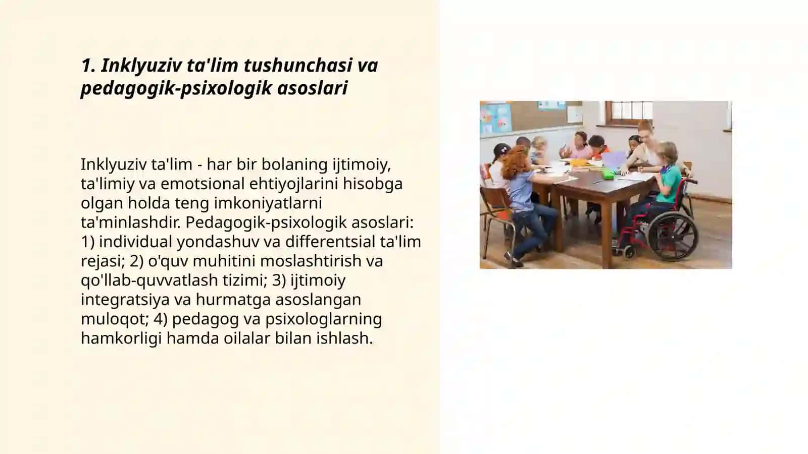 Inklyuziv ta'limni tashkil etishning pedagogik psixologik aspektlar 3