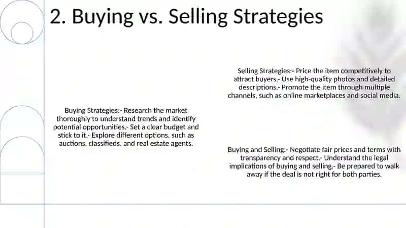 Buying And Selling 3