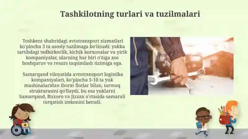 Avtomobillarga transport xizmat ko'rsatish va ta'mirlashni tashkil etish usullari 3