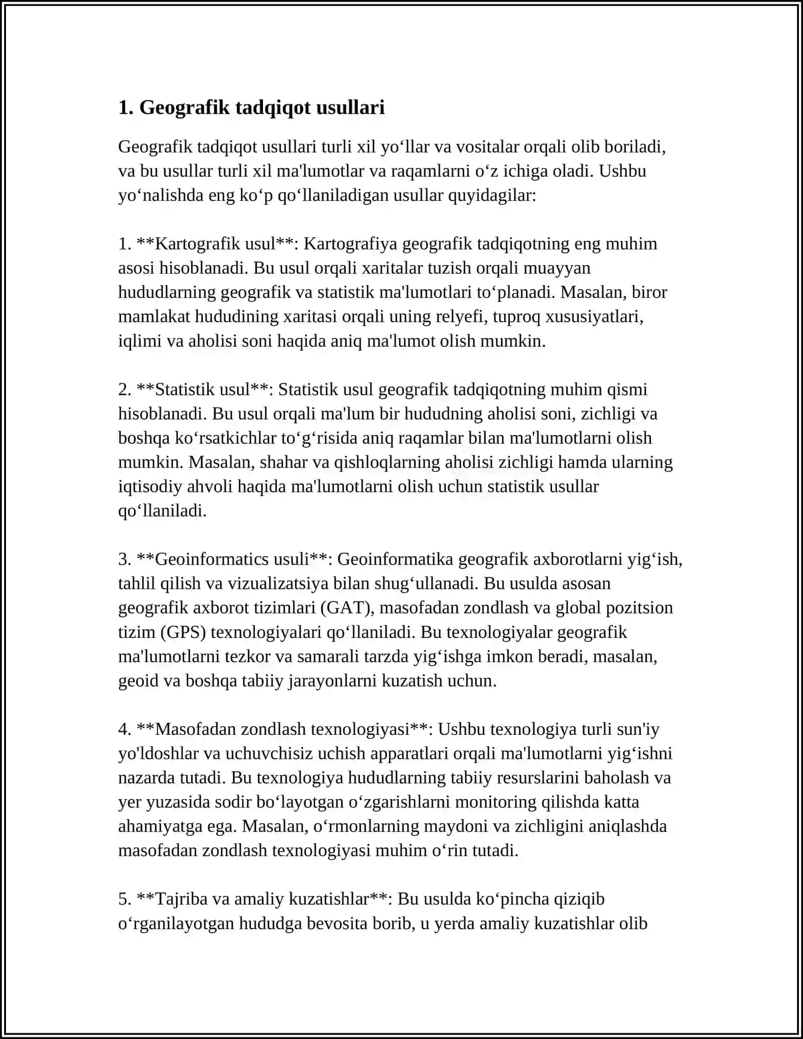 Geografik tadqiqot usullari 3