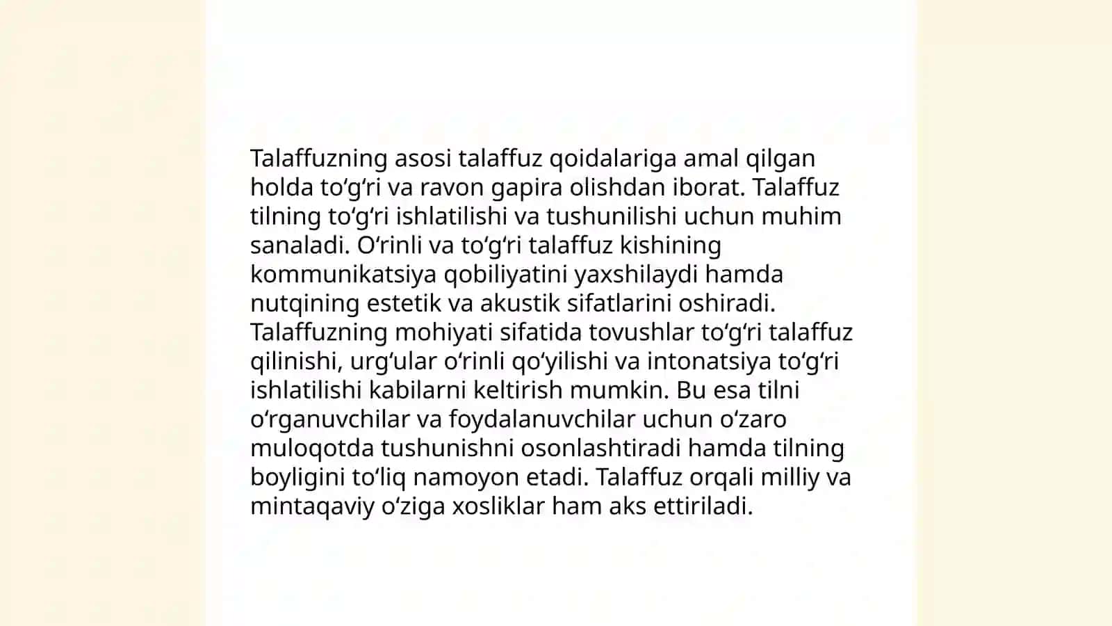 Talaffuz va ohangning nutqdagi o'rni 3