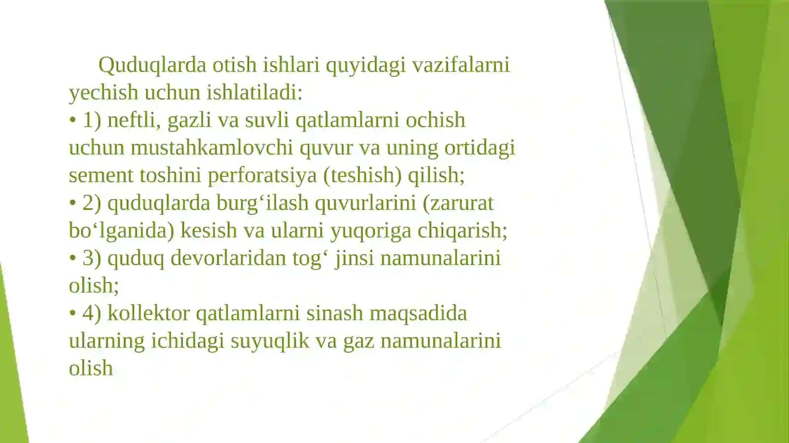 Quduqlarda Otish va Portlatish Ishlari 3